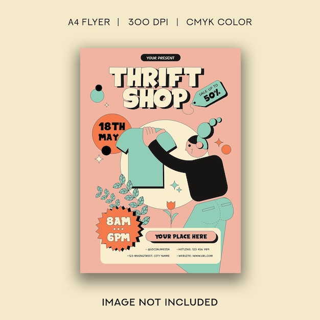 Premium Vector Thrift Shop Flyer Premium Vector Thrift Shop Flyer