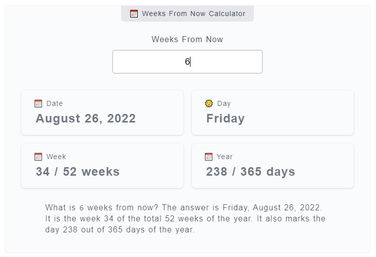 20 Weeks from Now: Calculate Your Future Date Easily